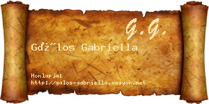 Gálos Gabriella névjegykártya